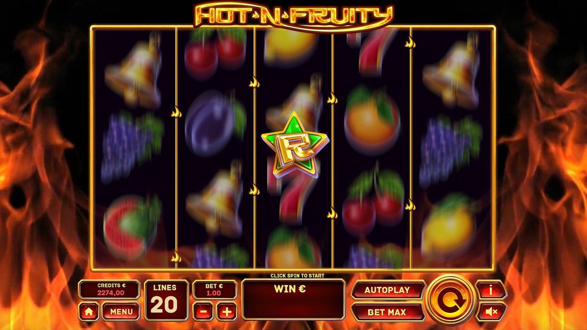 machine à sous Hot'n'Fruity symboles wild R