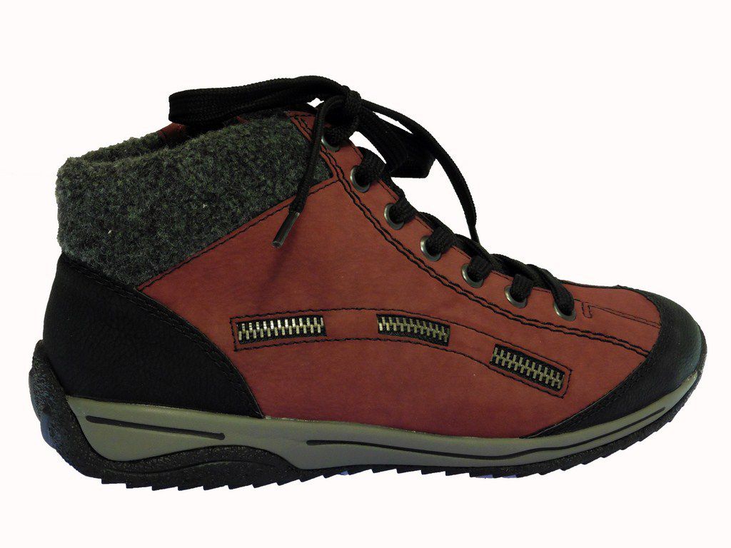 Chaussures RIEKER à Paris : boots L5243-01 rouge - hugo-planet.com