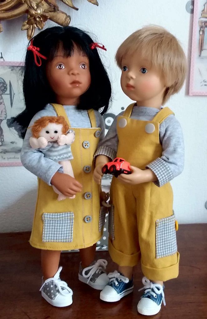 Luc et Mona (Mélissa), poupées Minouche - Françoise, ses poupées