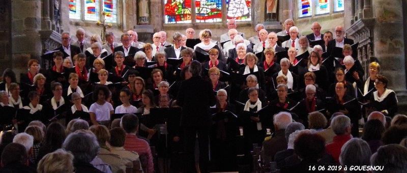 16.06.2019 Eglise de GOUESNOU, concert par la Chorale de la Côte des Légendes et Le Choeur Harmonia de GOUESNOU