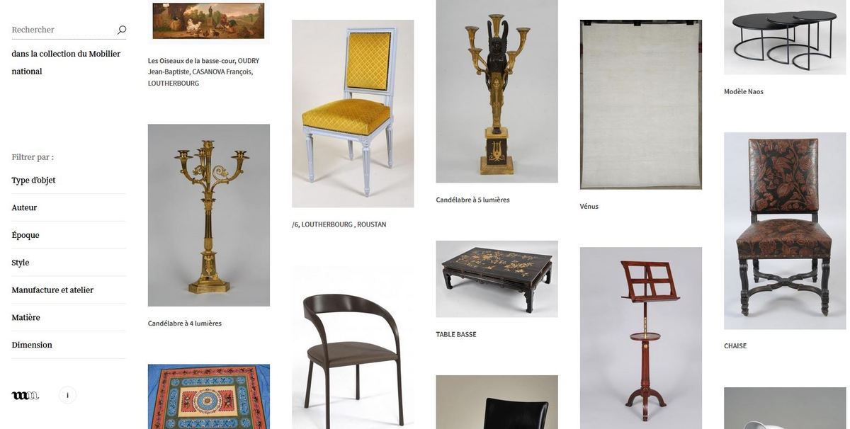 Les collections du Mobilier national sont en ligne - Blog Joconde : musées,  collections, numérique, documentation