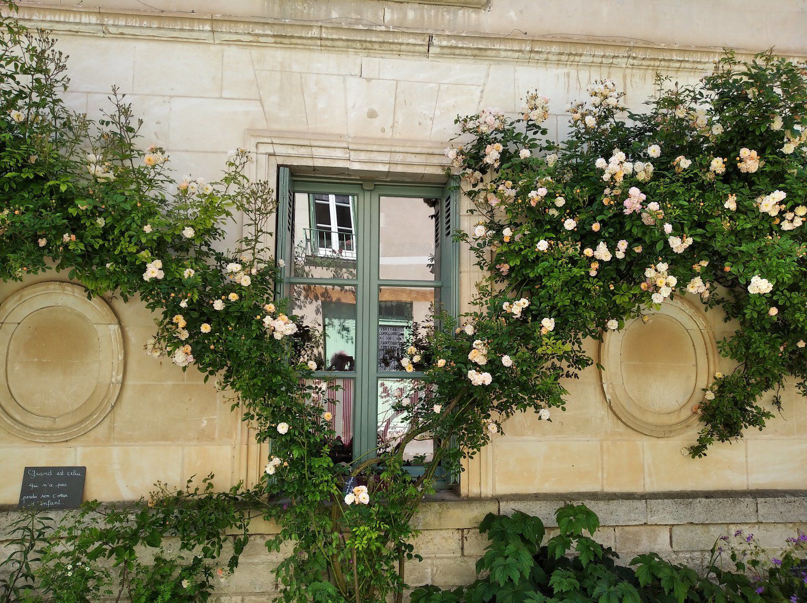 Chédigny une maison fleurie de rosiers