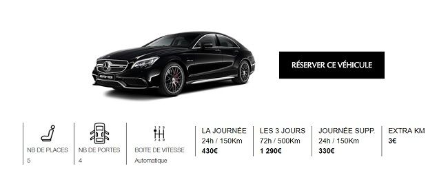 location voiture prestige paris