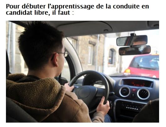 Démarche pour s'inscrire au permis de conduire candidat libre