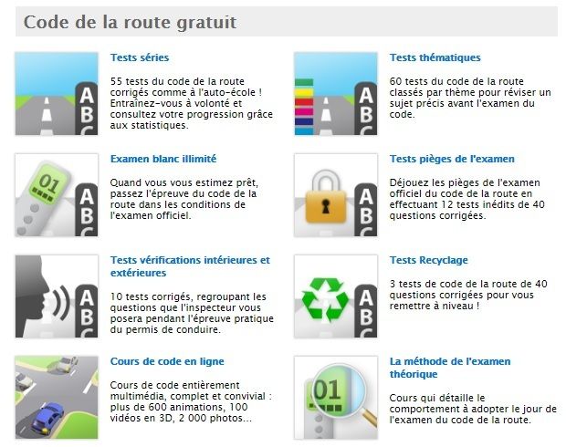 code de la route en ligne