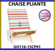 Chaise pliante avec marquage personnalisé de la toile en quadri digitale