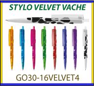 Stylo bille VELVET avec marquage VACHE en relief velours GO30-16VELVET4