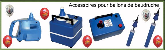 Accessoires pour ballons de baudruche, pompes, tiges, etc...