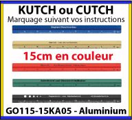 Kutch triangulaire en aluminium de couleur de 15 cm avec 6 échelles imprimées sur mesure