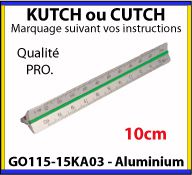 Kutch triangulaire en aluminium anodisé de 10 cm avec 6 échelles sur mesure