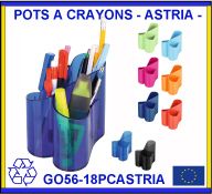 Pots à crayons Astria en plastique recyclé