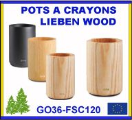 Pots à Crayons en bois - 3 essences disponibles