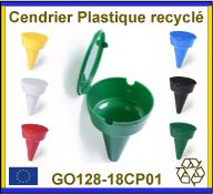 Cendrier de plage plantoir en polypropylène recyclé avec impression sérigraphie GO128-18CP01
