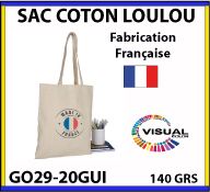 Sacs coton Loulou 140 gr fabriqué à 100 pour 100 en France - GO29-20GUI