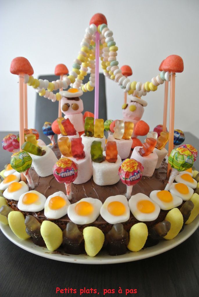 Gâteau d'anniversaire cirque aux bonbons - Petits plats, pas à pas