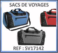 Sac voyage/sports bandoulière Polyester 600D deux couleurs - Ref : SV17142