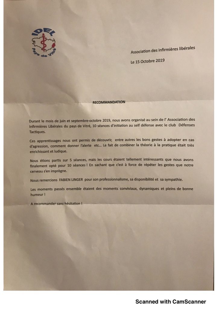 Lettre De Recommandation De La Pars Des Infirmieres Liberales Defenses Tactiques