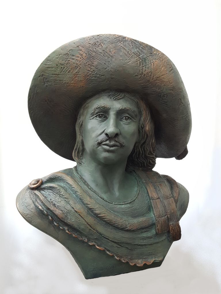 cyrano- sannois-buste-statuaire-sculpteur-dan robert-bergerac-savinien-buste de dan robert
