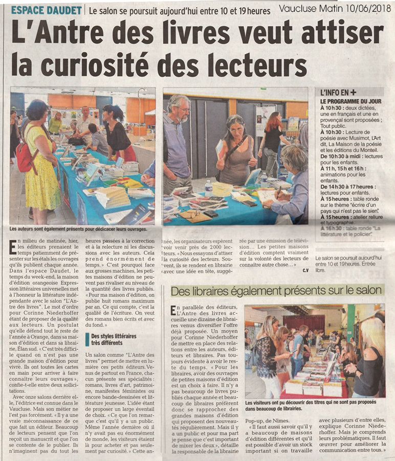 L'antre des livres 2018 a refermé ses portes…