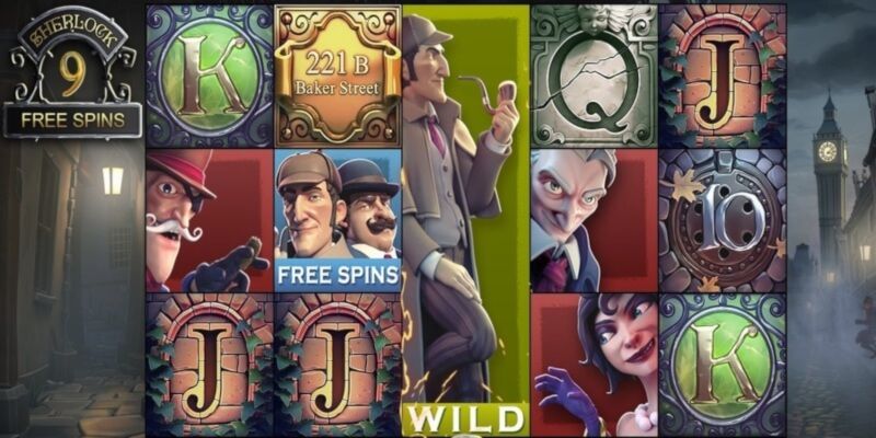 machine à sous Sherlock of London jeu bonus tours gratuits