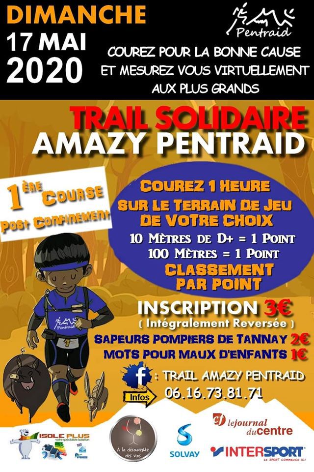 [17/05/2020] Trail solidaire Amazy Pentraid