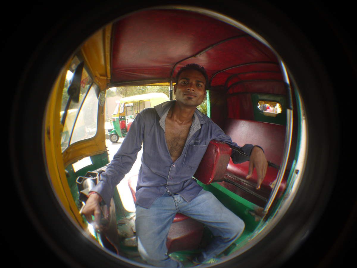 Mahi in his Auto-rickshaw