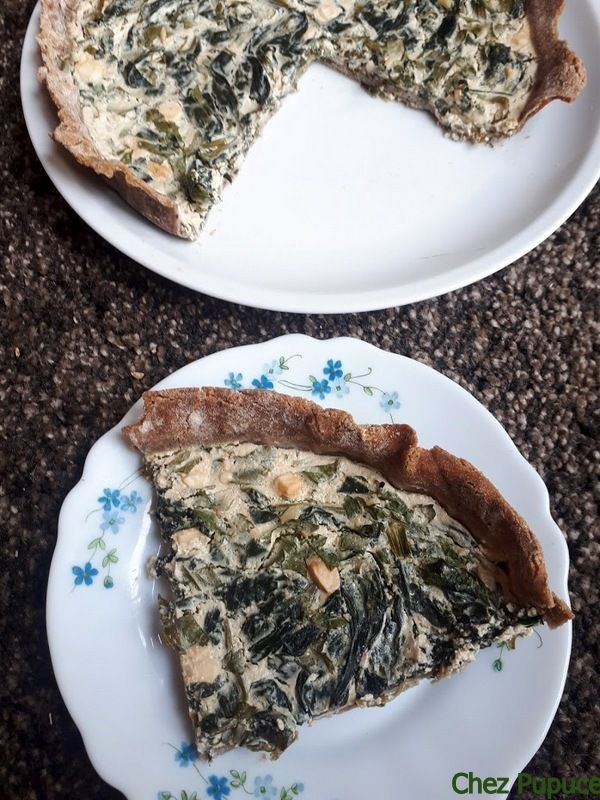 Tarte aux épinards & tofu soyeux - Chez Pupuce Tarte aux épinards & tofu soyeux - Chez Pupuce