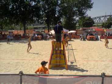 Im 2. Damen-Match bei meinem Besuch haben sich ...