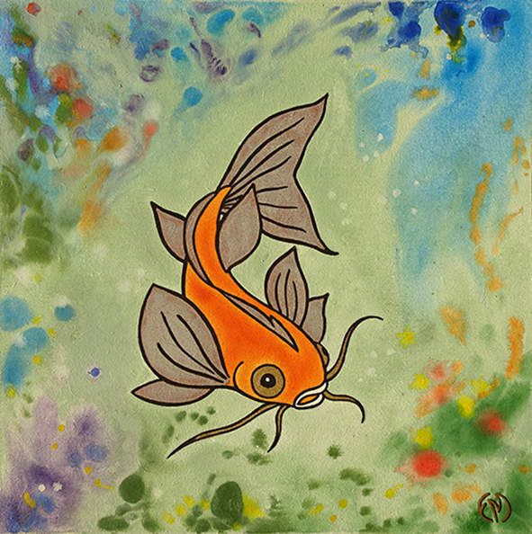 tableau peinture poisson