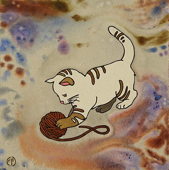 tableau peinture chaton