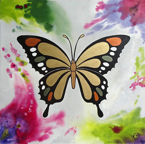 tableau peinture papillon