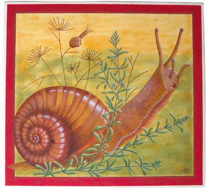 tableau peinture escargot