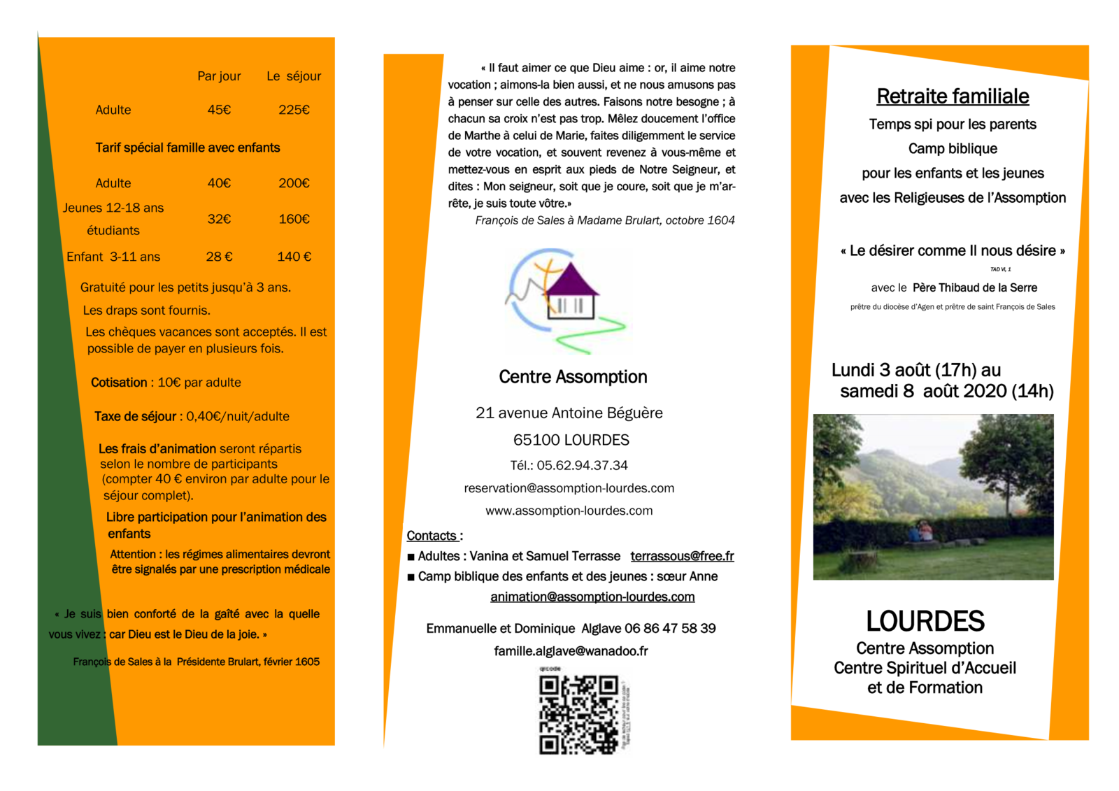 Retraite familiale Lourdes Intervenant : P. Thibaud De La Serre
