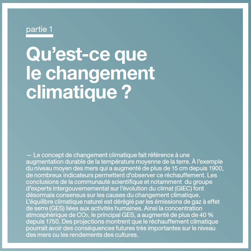 Le changement climatique