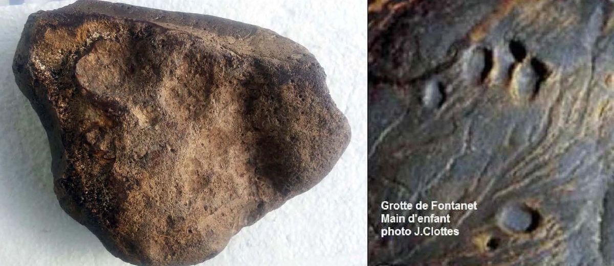 lampe paleolithique paleolithic lamp huile oil fingerprint neandertal