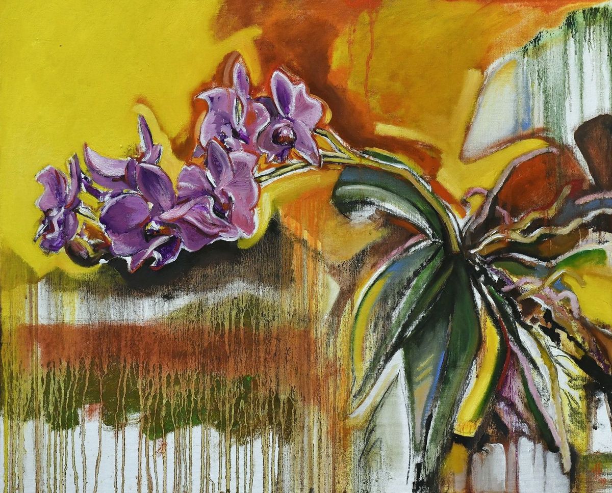 buffard pascal peintre tableau orchidée - orchid painting