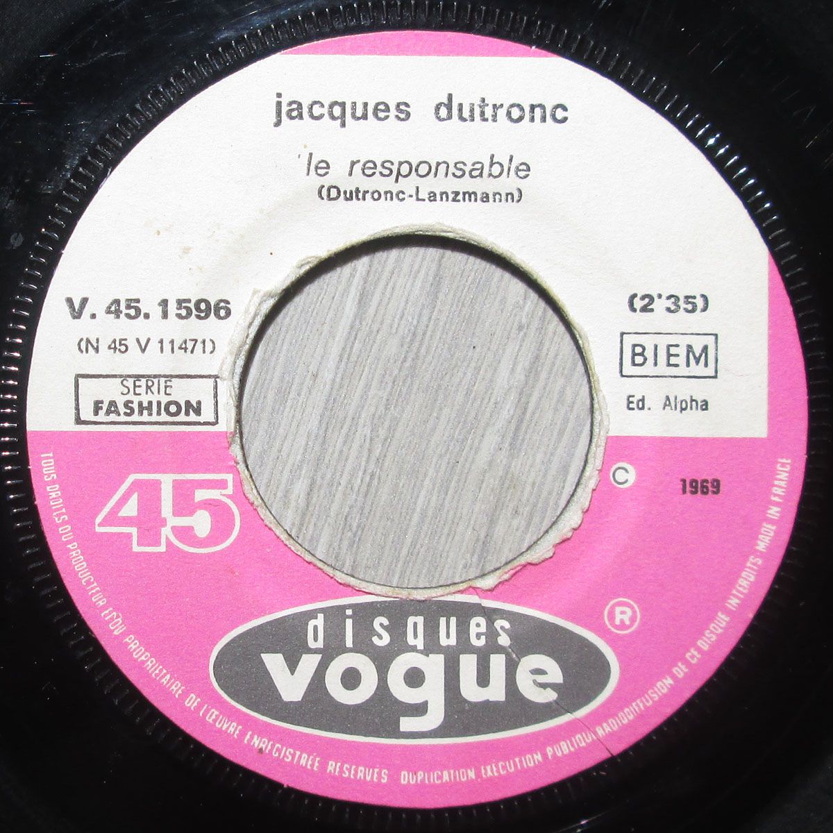 Jacques Dutronc - Le responsable - 1969