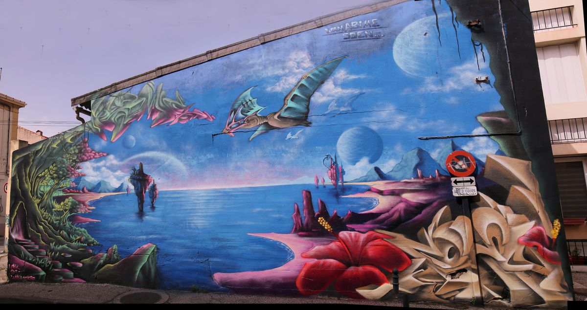 À La Seyne-sur-Mer, deux œuvres de street-art sont en lice pour décrocher  le titre de la plus belle fresque murale de France