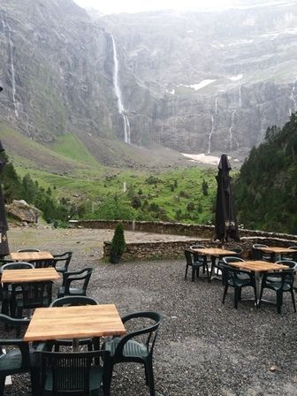 Gavarnie : le cirque vu du restaurant.