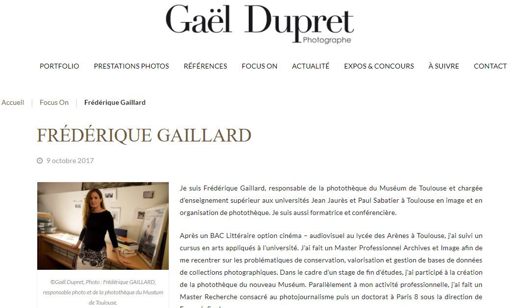 article sur Frédérique Gaillard