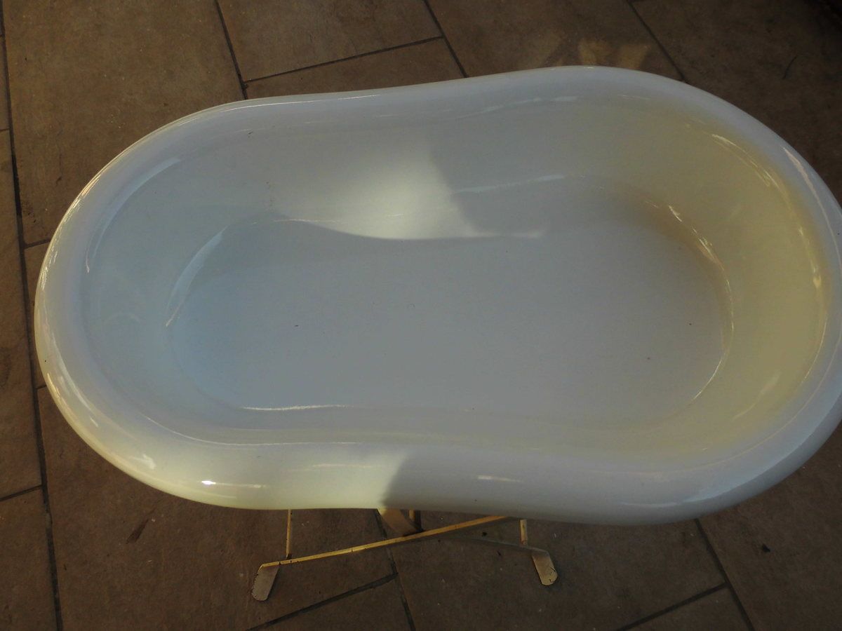 cuvette émaillée ancienne sur pied, bidet ancien Le blog de catimini