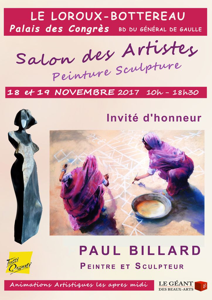 Salon des Artistes au Loroux Bottereau les 18 et 19 novembre 2017 - Le blog  de Théo