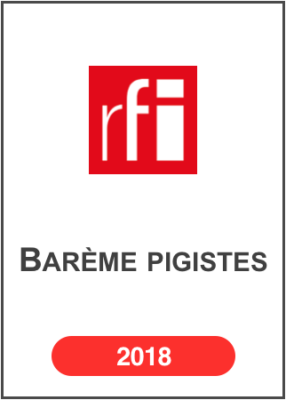 Barème de rémunération des pigistes de RFI - 2018