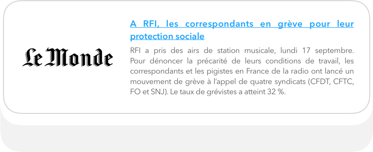 A RFI, les correspondants en grève pour leur protection sociale