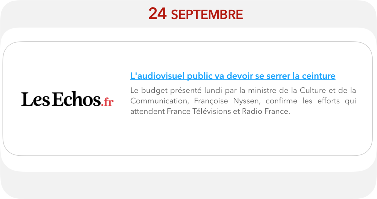 L'audiovisuel public va devoir se serrer la ceinture