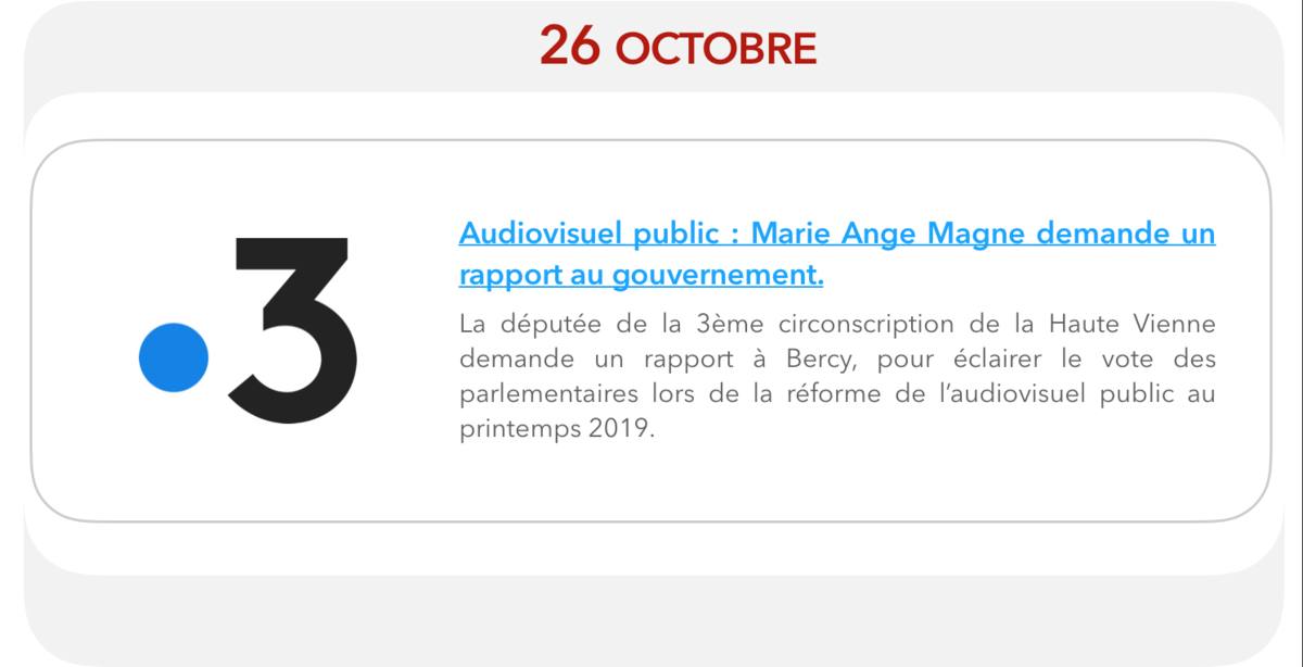Audiovisuel public : Marie Ange Magne demande un rapport au gouvernement.