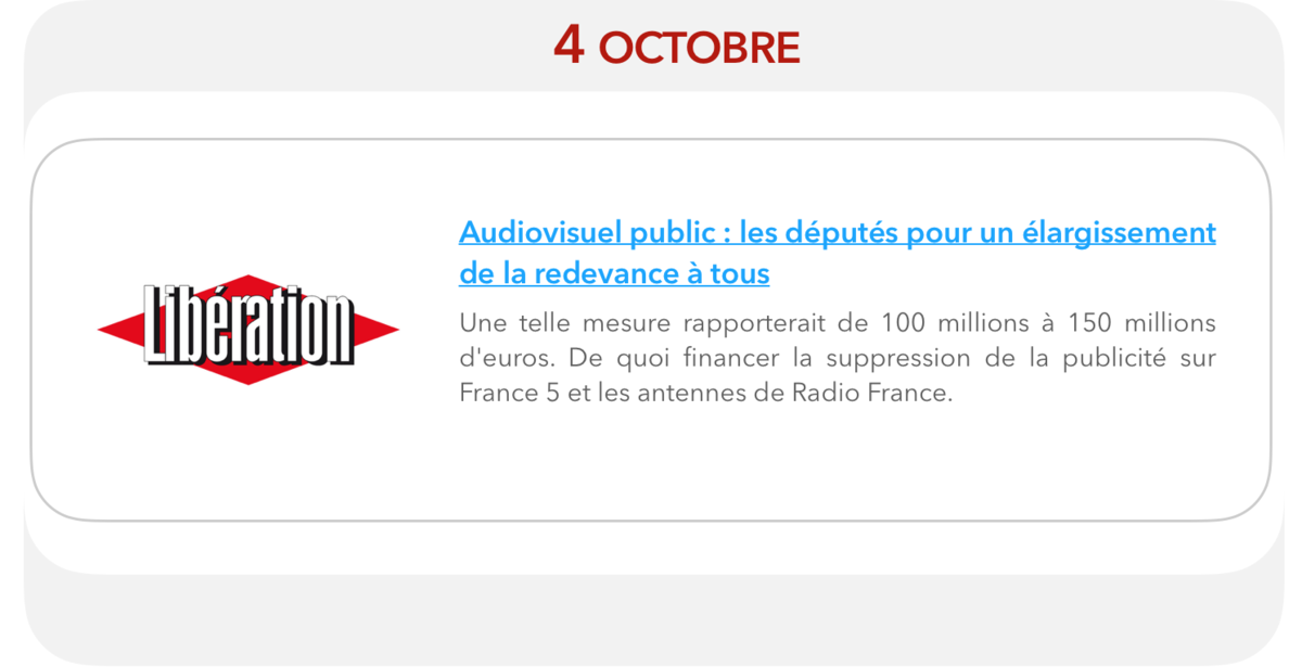 Audiovisuel public : les députés pour un élargissement de la redevance à tous