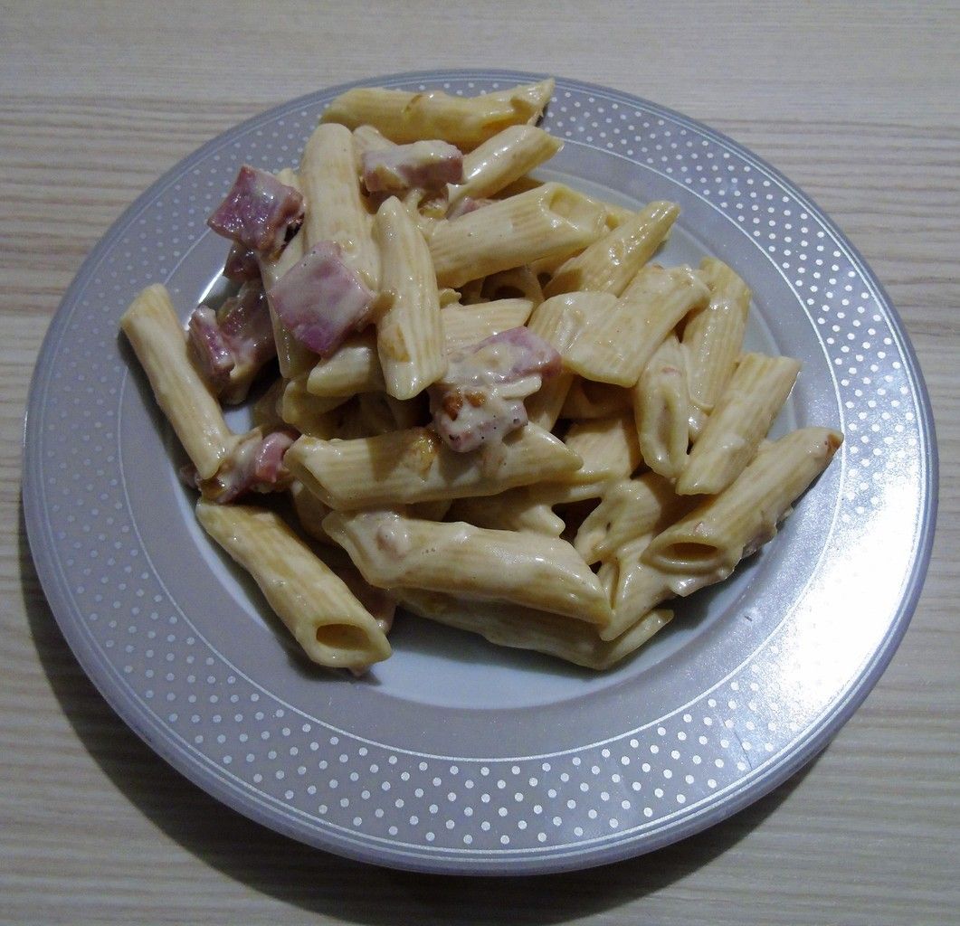 Pâtes à la crème au jambon à griller au Cookéo Les recettes de Zaza