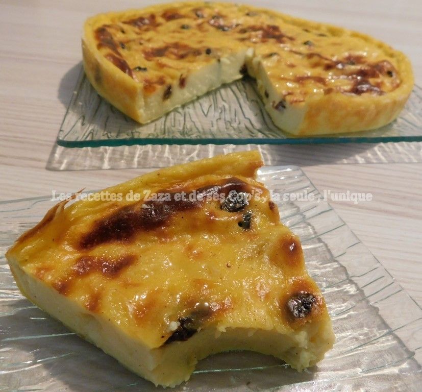 Flan à la vanille et aux raisins secs - Les recettes de Zaza .