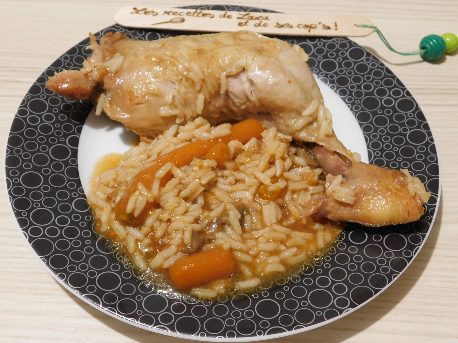 Cuisses de poulet ,carottes ,champignons et riz au cookeo - Les recettes de  Zaza .
